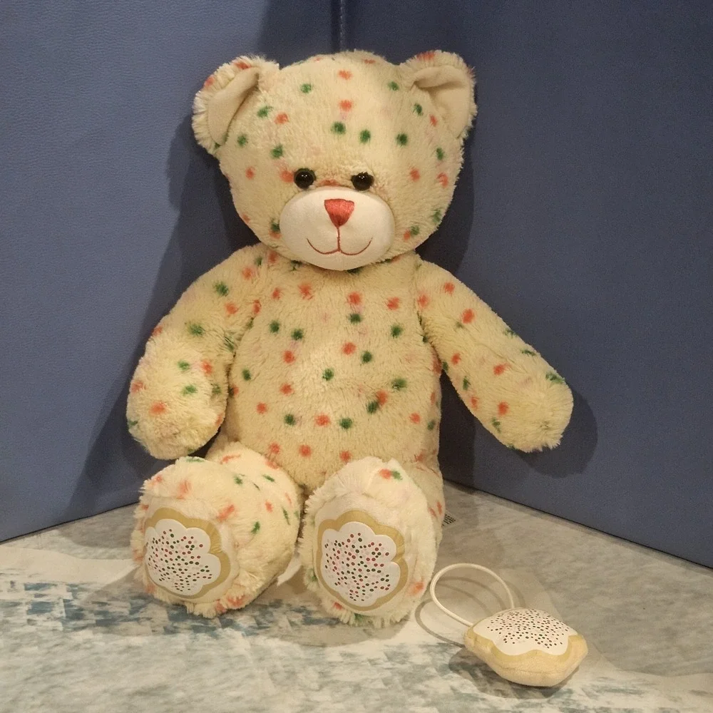 Build A‎ Bear 2012 Sugar Cookie Christmas Bear Plush Dress Cookie Wristie Purse